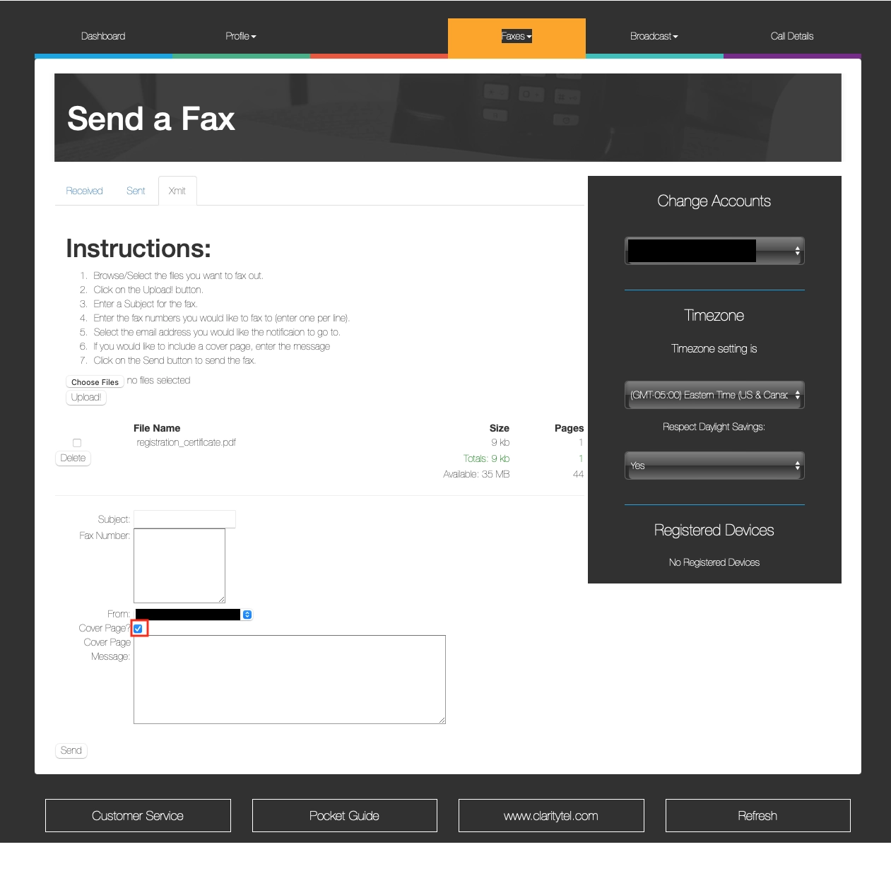 vFaxDashBoard 9