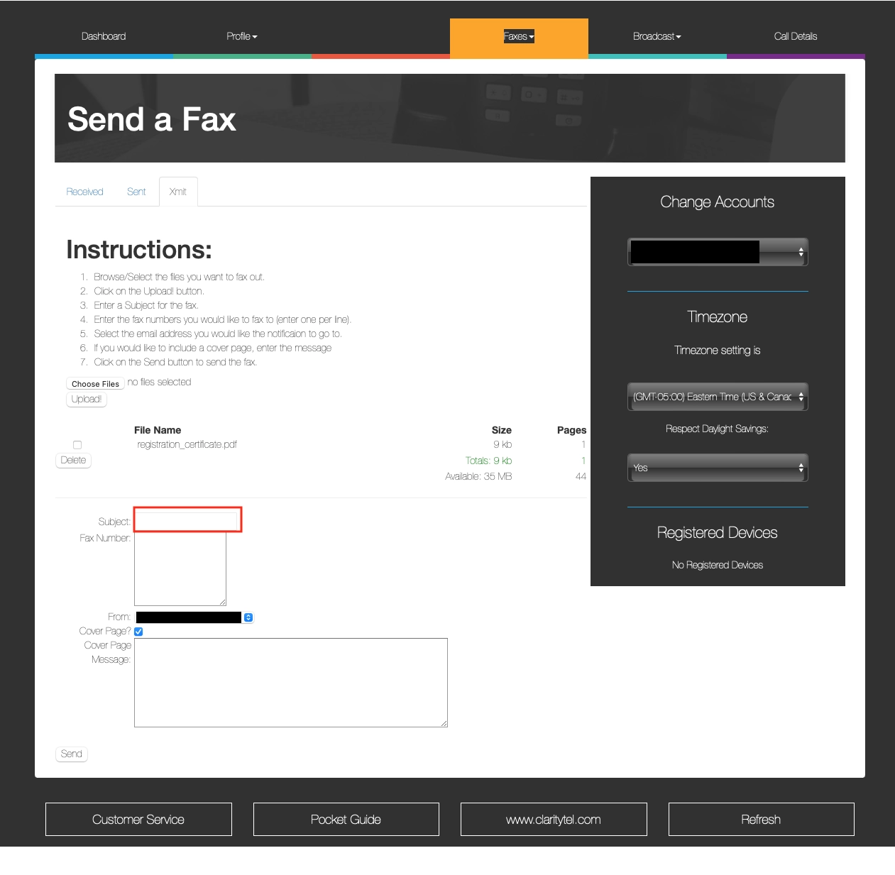 vFaxDashBoard 7