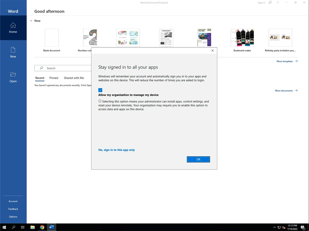 Activate M365 Step 5