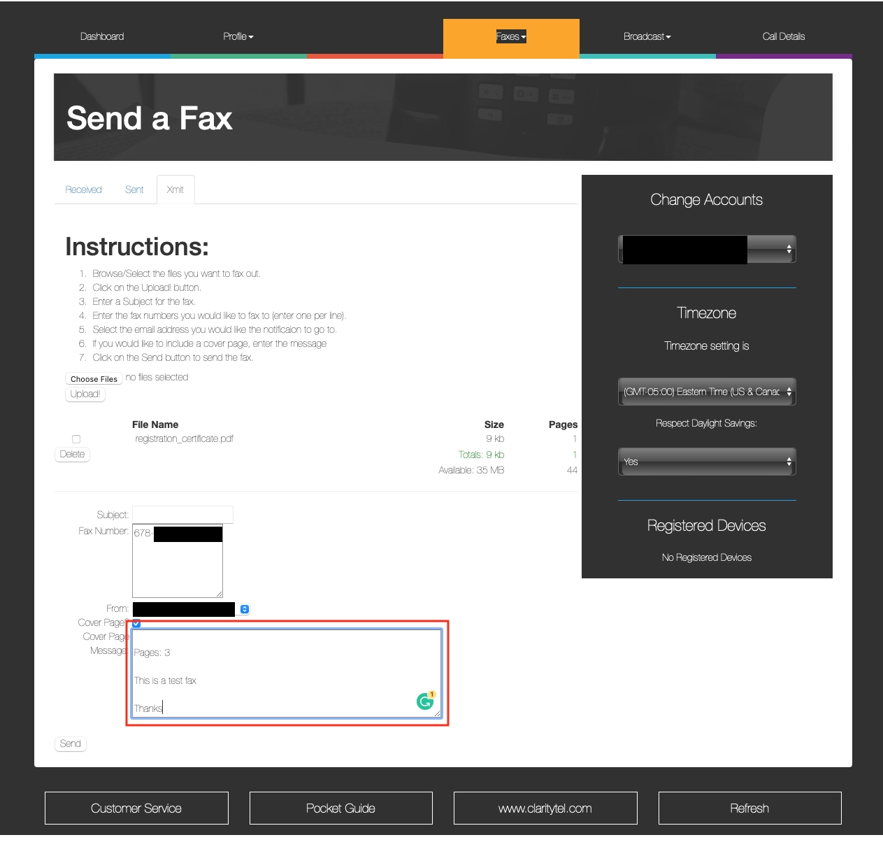 vFaxDashBoard 10