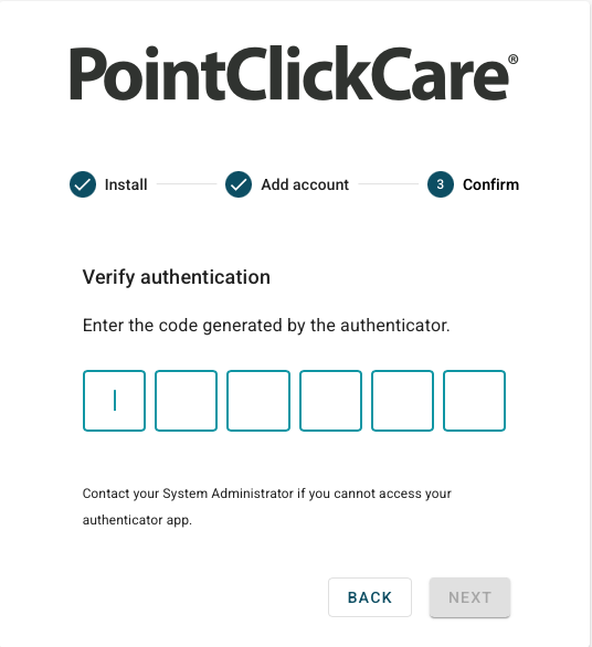 PointClickCare MFA Setup 4