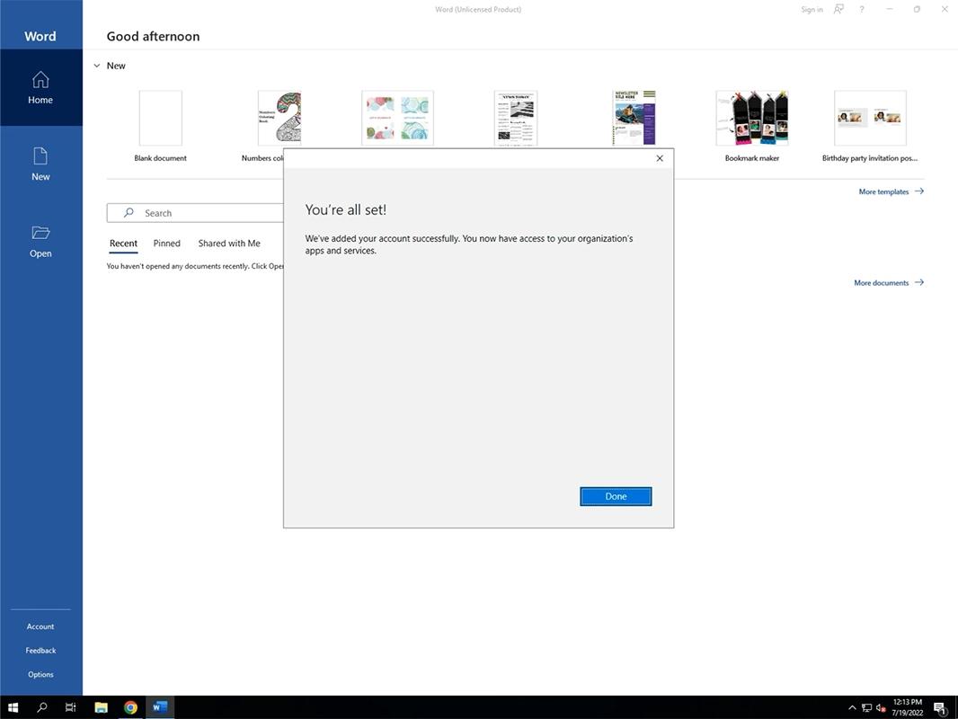 Activate M365 Step 6